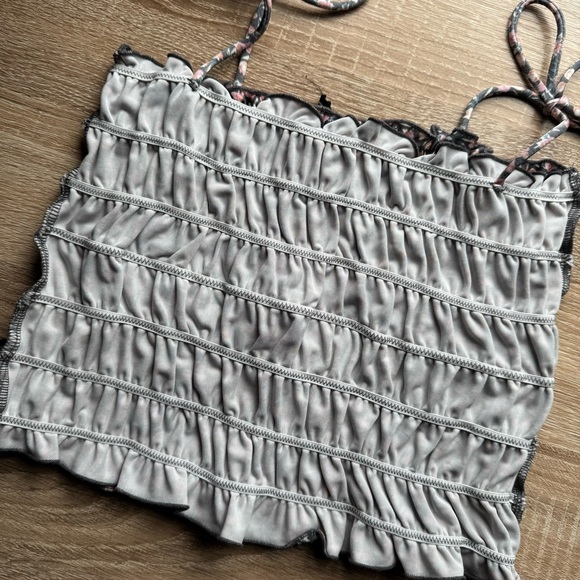 Urban Outfitter’s “Out From Under” Ruched Tube Top with String Ties - Floral - Picture 4 of 4